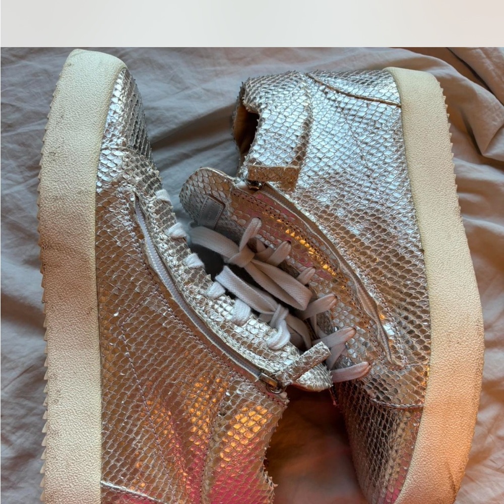 GIUSEPPE ZANOTTI silver men’s sneakers - Picture 4 of 5